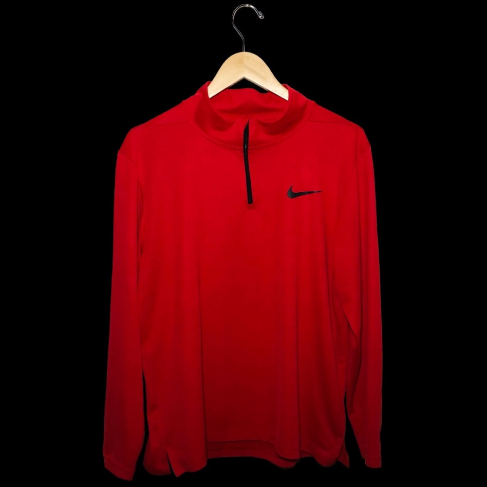 Nike Men’s (L) Red Dri-Fit Half-Zip